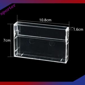 Sporter 1 cái hộp Băng Cassette hộp đựng trong suốt Hộp Băng trống ghi âm từ tính hộp chống bụi