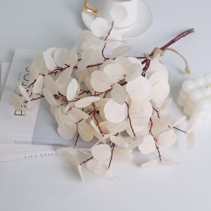 YERZ artificial plants home display 41cm Artificial Eucalyptus Branches Realistic Handmade Simulation Plants Flower Arrangements Non-Fading Fake Eucalyptus Leaf Home Garden Decor