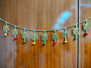 Traditional Handmade Toran for Door Hanging Bandhanwal Toran - Diwali Decoration Items for Home Decor | Festive Decor (Pack of 1 pc | Size - 34 & 36 inches)