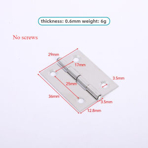 Small Silent Hinge Stainless Steel Furniture Wooden Door Hinge Folding Butt Hinges 6 Holes Hinges
