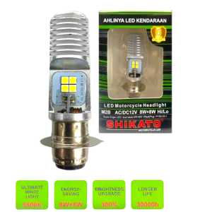 Lampu led depan shikato m2b 8watt ac dc universal bebek matic soket h6 ISTANAMOTOR55