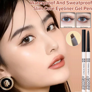 Waterproof And Sweatproof Slim Core Eyeliner Gel Pen Natural Color Silky Smooth Longlasting Makeup Eyeliner