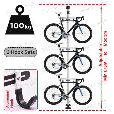 Floor To Ceiling Bicycle Vertical Storage Rack