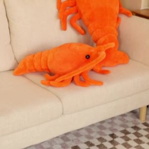 53/68cm Kawaii Red Lobster Plush Toys Lifelike Shrimp Crayfish Stuffed Animal Doll Soft Funny Pillow Birthday Gifts for Kid Boys
