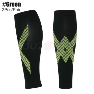 Buzesty 2 Pack Calf Support Compression Sleeve for Men & Women Leg Compression Sleeve Footless Socks for Support Running Shin Splints Relief Fitness Varicose Veins Pain