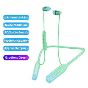 100 Hours Play Music Neck-Mounted Wireless Bluetooth Earphone IPX5 Waterproof Sports Bluetooth Headset Bluetooth earphones 5.0 Wireless Sports Headphones Bass Effect Surround Sound 9D Stereo Sound Headset with Mic