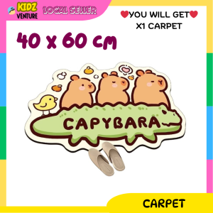 (READY STOCK) Capybara Anti-Slip Floor Mat Pad Wear-Resistant Floor Carpet Quick Dry 地垫厨房地毯卡皮巴拉卫生间家用进门脚垫