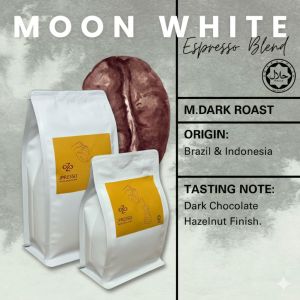 JPRESSO COFFEE BEAN Espresso Blend Moon White Arabica Bean Medium Dark Roast (Freshly Roasted Upon Order)