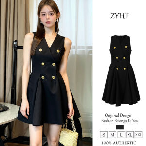 Zyht của phụ nữ ăn mặc Đầm đen một hình dạng ăn mặc Đầm Polyester Đầm công sở lxury Dresses ĐẦM CƯỚI tham dự trang phục váy dự tiệc Váy dạ hội 50888