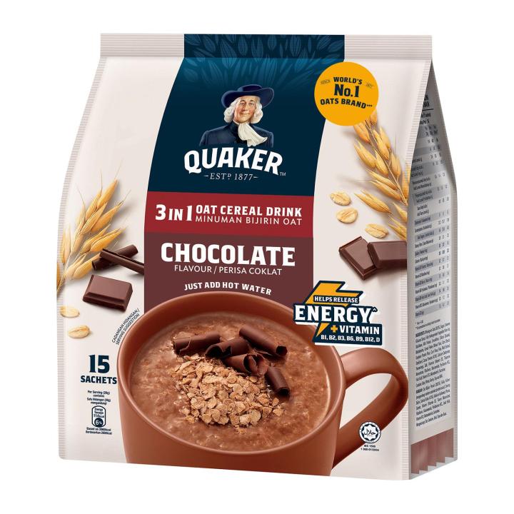 Quaker 3 in 1 Chocolate Oat Cereal Drink (15 Sachets) Lazada Singapore