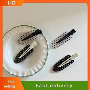 HB 4 8Pcs Black White Polka Dot Hair Clips Cute Sweet Side Bangs Hairpin For Girls Lovely Daily Hair Accessories Gifts