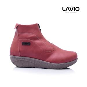 Sepatu Boots Casual Wanita Model Korea Resleting Terbaru Lavio Vanilla Best Quality Kekinian 2024