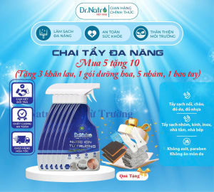 Combo 5 chai tẩy đa năng DR NATRO 500ml(5 miếng nhám5 khăn lau1 bao tay3gói dưỡng hoa