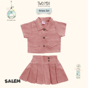 Two Mix - Setelan Baju Rok Anak 1 2 3 4 5 6 Tahun Anak Perempuan Lucu + Tanktop - Ariana Set 4370
