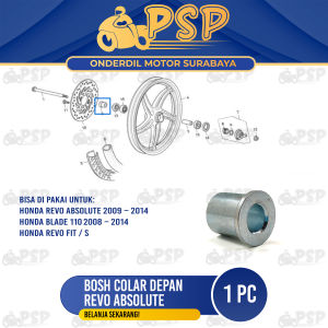 Bosh Colar Depan Revo Absolute - Bos Roda Luar Tromol Depan Kanan Honda Revo Blade 110 Revo Fit