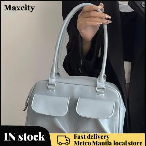【Maxcity Fast delivery】 Fashionable Womens Leather Tote Handbag with Spacious Interior and Durable Material for Daily Commuting and Casual Outings in Grey