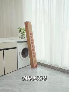 Indoor Household Floor-standing Foldable No-installation Single Rod Bedroom Clothes Rack Small Apartment Balcony Clothes Drying Rack