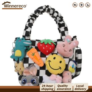 [Winnereco Flagship Mall]กระเป๋าผ้าฝ้ายสำหรับเด็กผู้หญิง น้ำหนักเบา พับได้ ใช้สำหรับเดินทางและช็อปปิ้ง ดีไซน์น่ารักและใช้งานง่าย