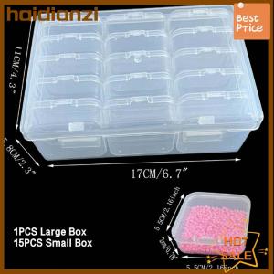 haidianzi Tự làm kim cương Tranh thêu hộp lưu trữ móng tay nghệ thuật đồ trang sức Rhinestone khảm lưu trữ container đa chức năng lưu trữ hộp