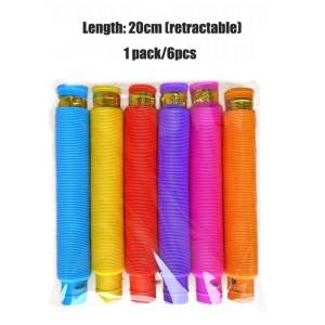 ledจะเรืองแสง ใสชิ้นท่อป๊อปประสาทสัมผัสของเล่นป๊อปมันหลอดของเล่นสปินเนอร์พลาสติกท่อลูกฟูกเป็นออทิสติกของเล่นเสริมสร้างความรู้ลดหลอดยืดลดแรงบีบอัดหลอดของเล่นเพื่อการศึกษา