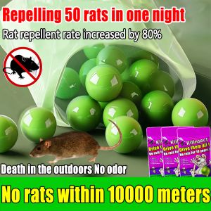 10PCS Efficient Rat Repellent Ball Non-toxic Mice Rodent Repellent For big Mouse Rats Trap Effectively Moth ball rat poison Rodent Repellent No Mice Within 50000 Meters Rat Repellant Killer