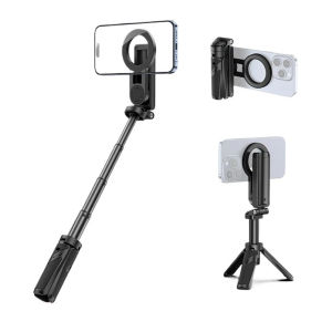 Ulanzi JJ03 Magnetic Phone Tripod Wireless Phone Grip Selfie Stick Desktop Tripod for iPhone 16 15 14 13 Pro Pro Max