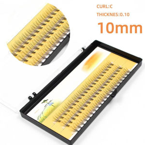 False Eyelashes，1Box 60Pcs Individual Cluster Eyelashes Hot Melt Wool Grafting 10D 0.1mm Thickness Natural Style Soft Look DIY Eyelash Extension Set with Glue Individual Eyelash