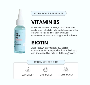The Tonic Lab by ZAEMs (Hydra Scalp Refresher and Hair Growth AcceleratorIt can freshen and moisturize your scalp without water