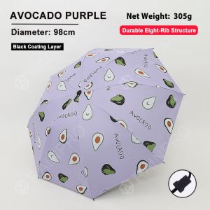 RAINPRO 3-Fold Umbrella Rain and Sun Umbrella UV Protection with Black Coating against Sunshade