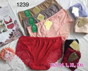 BEE - Celana Dalam Wanita Premium Mid Waist Cd Undies Pakaian Dalam Polini 1239