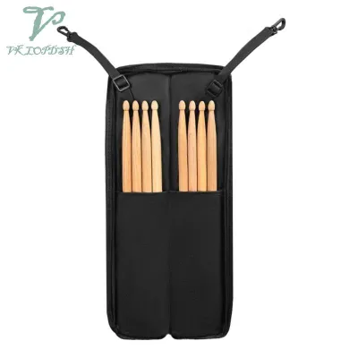 【Life and Movement】Portable Drumstick Bag Drumstick Holder Drum Sticks Holder Bag Small Storage Case with Hooks Inside for Drumsticks Brushes Mallets Up to 10 Pairs for Drum Set Mallet and Percussion Sticks Two Hook Attach to Drum Kit &amp Music Stand