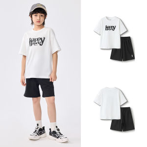 balabala Boys Cotton Sports Short Sleeve Two-Piece Set Summer 2025