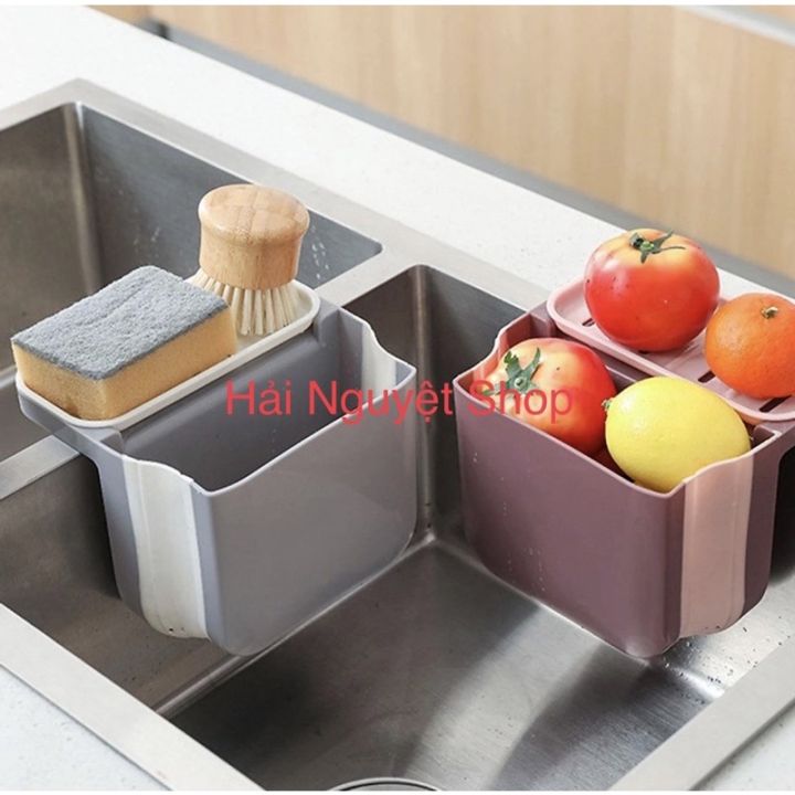 Rổ lọc rác, khay lọc đựng rác thức ăn thừa treo bồn rửa chén bằng nhựa ...