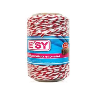 เชือกขาวแดง เชือกไปรษณีย์ ตราดอกบัว ยาว 2080180 เมตร เชือกร้อยข้อสอบ