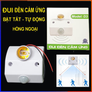 Đui đèn cảm ứng hồng ngoạiĐui đèn cảm ứng khi có vật chuyển động chất liệu PC cao cấp đuôi đèn cảm biến hồng ngoạithích hợp với mọi loại đèn