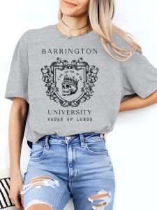 One-Piece Women's Dark College Style Badge Print T-Shirt - Perfect Mother's Day Gift