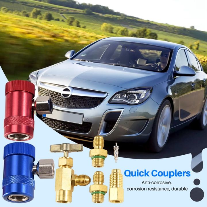 R1234yf self sealing can tap with r134a tank adapter and r1234 quick