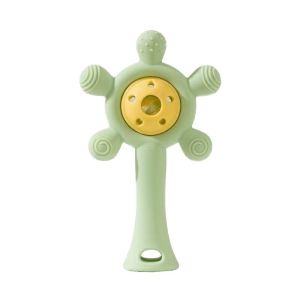 Baby Rattle Teether Ferris Wheel Soothing Teething Toy Infant Toddler Boilable Silicone Teether Anti Finger Sucking Newborn Rattle Toy