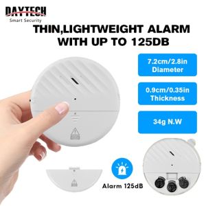 Daytech VA06 Wireless Vibration Detector Glass Break Alarm Home Alarm System Sensitive Vibration Shock Alarm Sensor Anti-theft Anti-Earthquake Lightweight 125dB Alarm Low Battery Warning House Alarm - VMI Direct