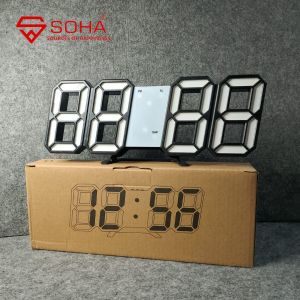 JD-01 Jam Digital 3D Dinding Meja Tembok Lampu LED Light clock Wall Dekorasi Minimalis Modern