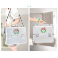 Household Medicine Box Aluminum Alloy Double Open Multi-Layer Medicine Cabinet Wall-Mounted First Aid Storage Box. 