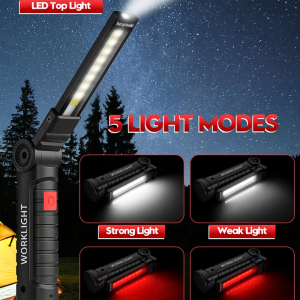 TaffLED Lampu Senter Kerja magnet led malam Worklight COB Magnetic Flashlight 2000 Lumens 175A