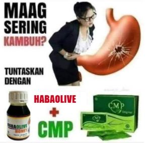 BBM-TERAPI MAAG DAN ASAM LAMBUNG Paket Termurah (CMP rasa Mint &Madu HABAOLIVE Honey)