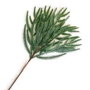 MUSCLEX 5PCS 3/5 nĩa Cành thông Norfolk nhân tạo Nhựa Màu xanh lá Cành cây tuyết tùng mô phỏng Sáng tạo Vòng hoa tự làm Cành thông Giáng sinh Giáng sinh