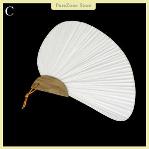 [PureZone] 1pc White Folding Elegant Paper Hand Fan Wedding Party Favors