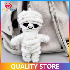 [Eleanor] Halloween Funny Skull Mummy Plush Toy Creative Stuffed Doll Keychain Bag Pendant Key Hanging Decor Fun Holiday Gifts