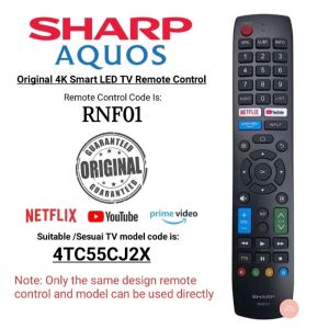 Original Sharp aquos RNF01 Smart LED TV Remote Control Suitable 4T-C55CJ2X