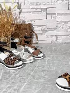 Fashionable Plus Size Cork Mule Sandals With Open Toe And Platform Heel New Style For Women