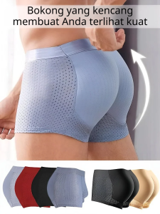 Celana Dalam Pria Pengangkat Bokong Celana Boxer Menebal Antibakteri Pantat Tetap