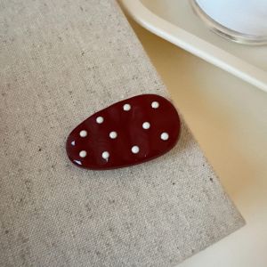 20pcs Pink Polka Dot Oval Hairpin Forehead Side Bangs Clip Broken Hair Duck Bill Clip Headwear Girls Kids WomenHair Accessories h260702